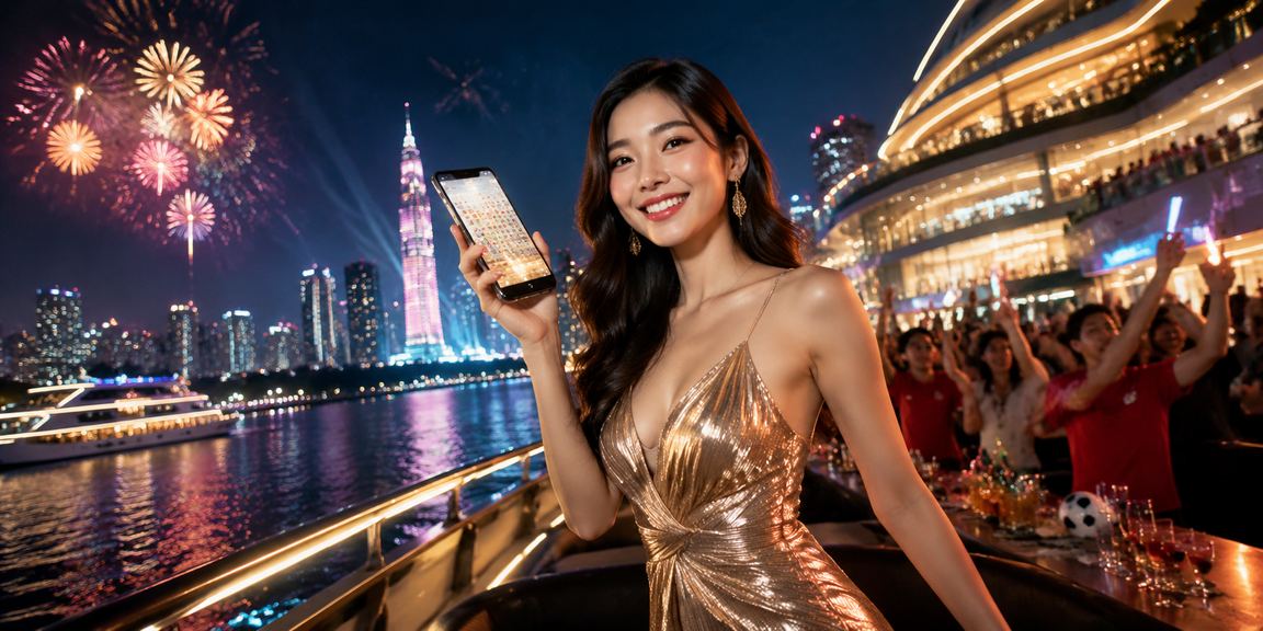 Cảnh đêm Việt Nam với hoạt động giải trí và cá cược trực tuyến nhộn nhịp